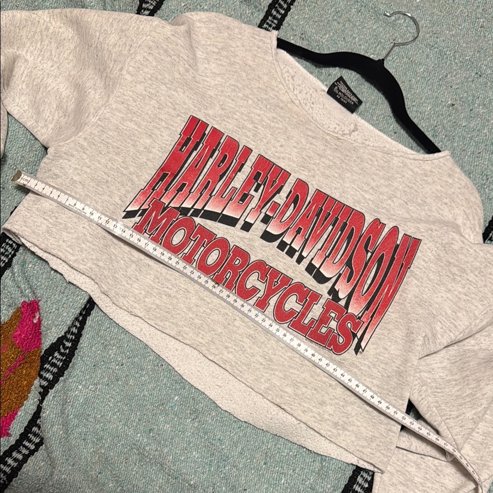 Harley-Davidson Gray and Red Crop Top